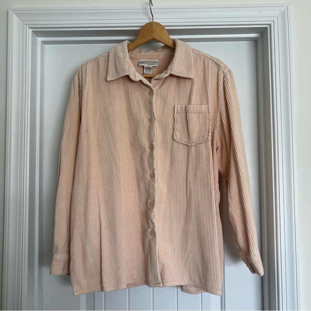 Vintage Chadwicks Peach Corduroy Button Down Shirt